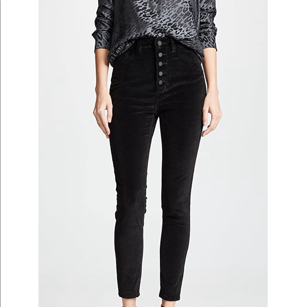 J Brand size 25 high waisted velvet pants